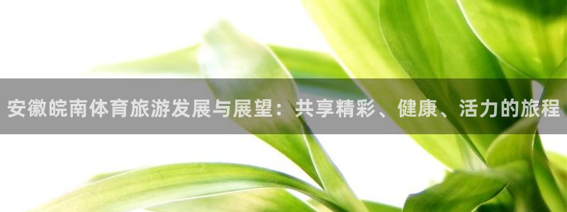 光速体育官方版下载：安徽皖南体育旅游发展与展望：共享精彩、健康、活力的旅程