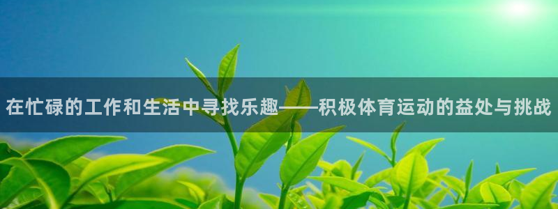 旧版光速体育：在忙碌的工作和生活中寻找乐趣——积极体育运动的益处与挑战